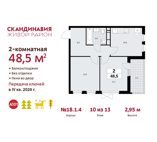 жилой район «Скандинавия» Сосенское, жилой комплекс Скандинавия, 18. 1.4, Бутово фото