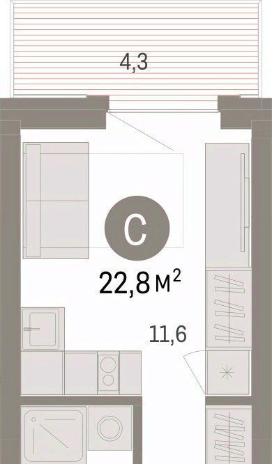 квартира г Омск р-н Кировский ул. Б. Г. Шаронова, 9 фото 2