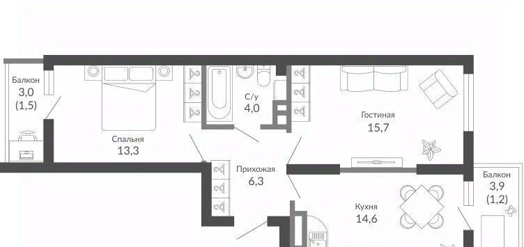 квартира г Новороссийск р-н Центральный ул Куникова 47г фото 1