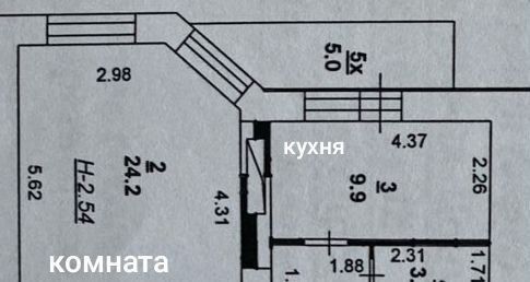 квартира г Ростов-на-Дону р-н Октябрьский ул Таганрогская 110в фото 14