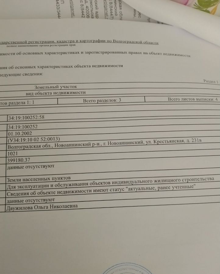 земля р-н Новоаннинский г Новоаннинский ул Крестьянская 231в фото 1