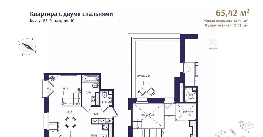 квартира г Зеленогорск Курортный ул Кривоносовская 57д фото 1