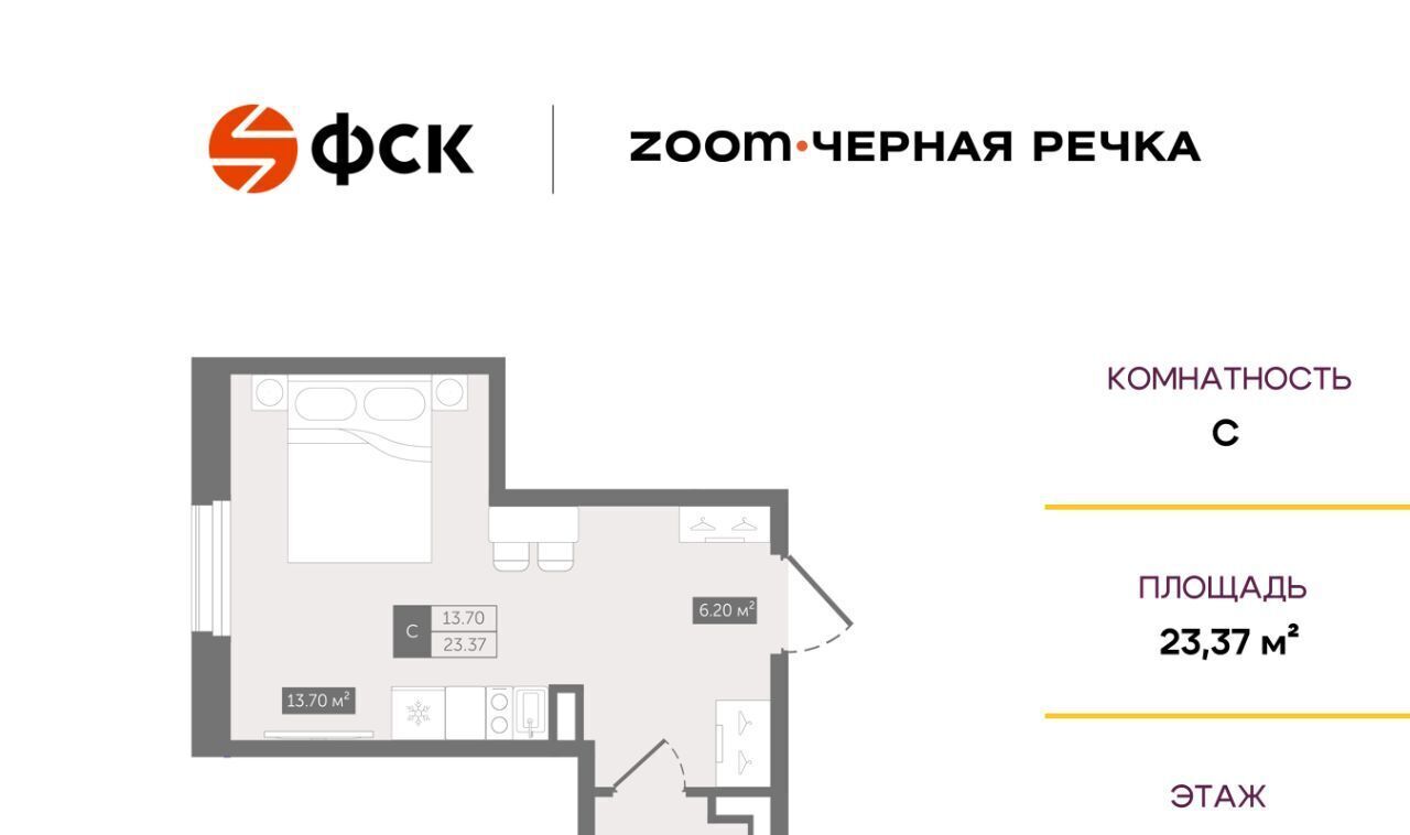 квартира г Санкт-Петербург Черная Речка пр-кт Коломяжский 4 фото 1