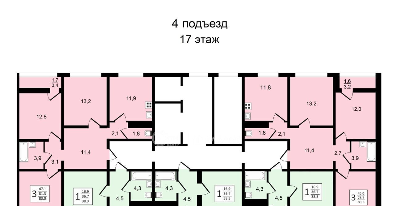 квартира г Воронеж р-н Центральный ул Пескова 8 фото 14