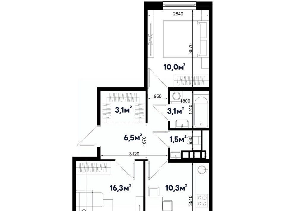 квартира г Краснодар р-н Прикубанский ул им. генерала Корнилова 18 фото 1