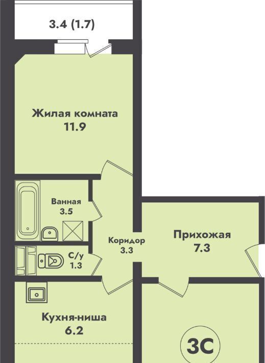 квартира г Новосибирск Заельцовская ул Объединения 4 фото 1
