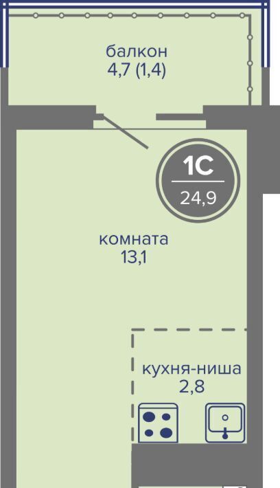 квартира г Пермь р-н Индустриальный ш Космонавтов 309ак/1 фото 1