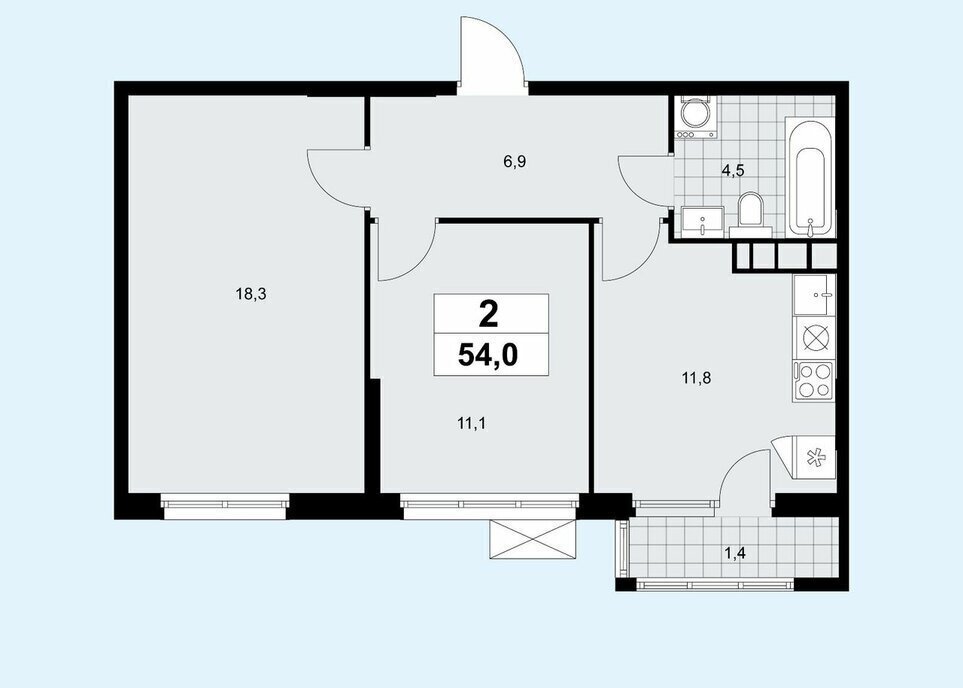 квартира г Москва метро Бунинская аллея ул Бартеневская 18к/2 фото 1