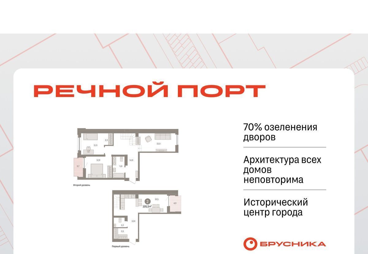 квартира г Тюмень р-н Центральный жилой район «Речной порт» фото 1