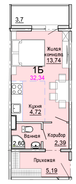 квартира городской округ Солнечногорск д Голубое б-р Парковый 3/2 фото 9