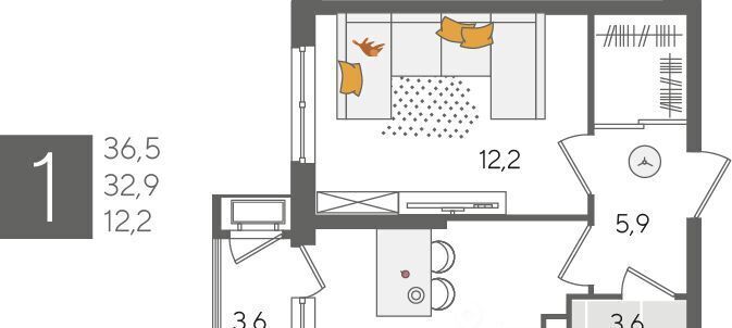 квартира г Краснодар р-н Карасунский ул Новороссийская 102/8к 5 фото 3