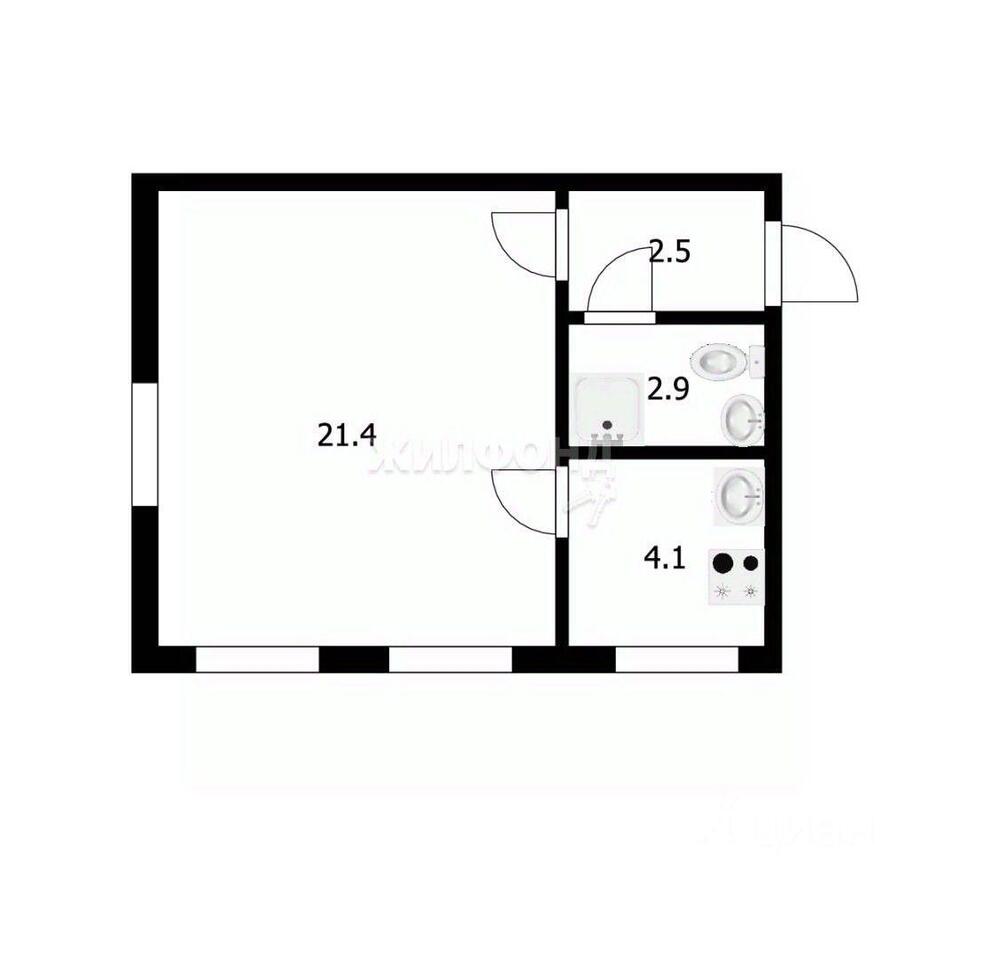 квартира г Новосибирск р-н Заельцовский ул Катодная 8/3 фото 8