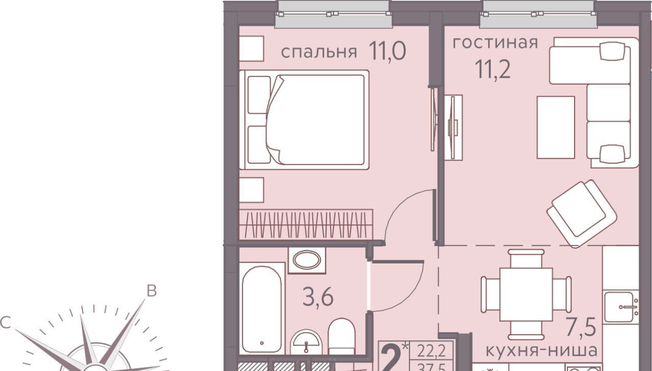 квартира г Пермь р-н Мотовилихинский ул Серебристая 7 фото 1