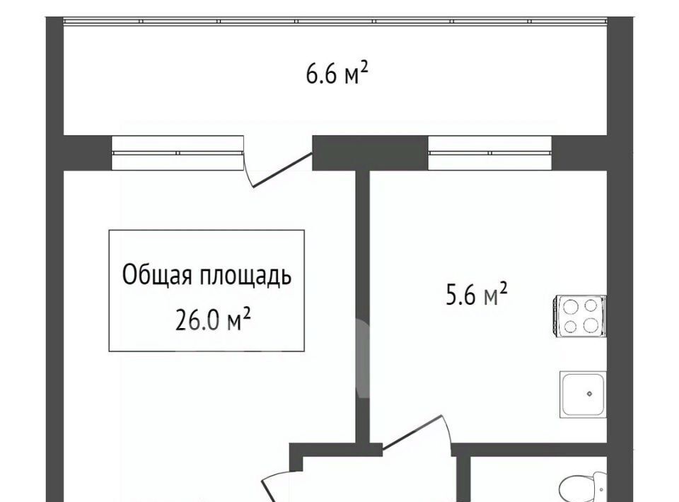 квартира р-н Томский Поселок Зональная ст., Южные Ворота мкр, ул. Ягодная, 1 фото 17