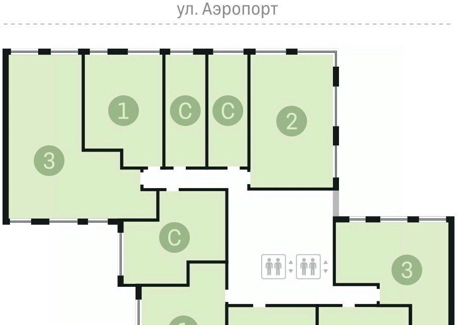 квартира г Новосибирск Заельцовская ул Аэропорт 88 фото 2