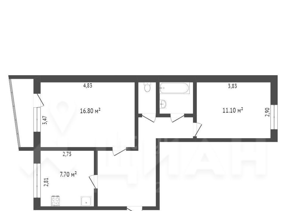 квартира г Сургут ул Мелик-Карамова 70 23-й фото 2