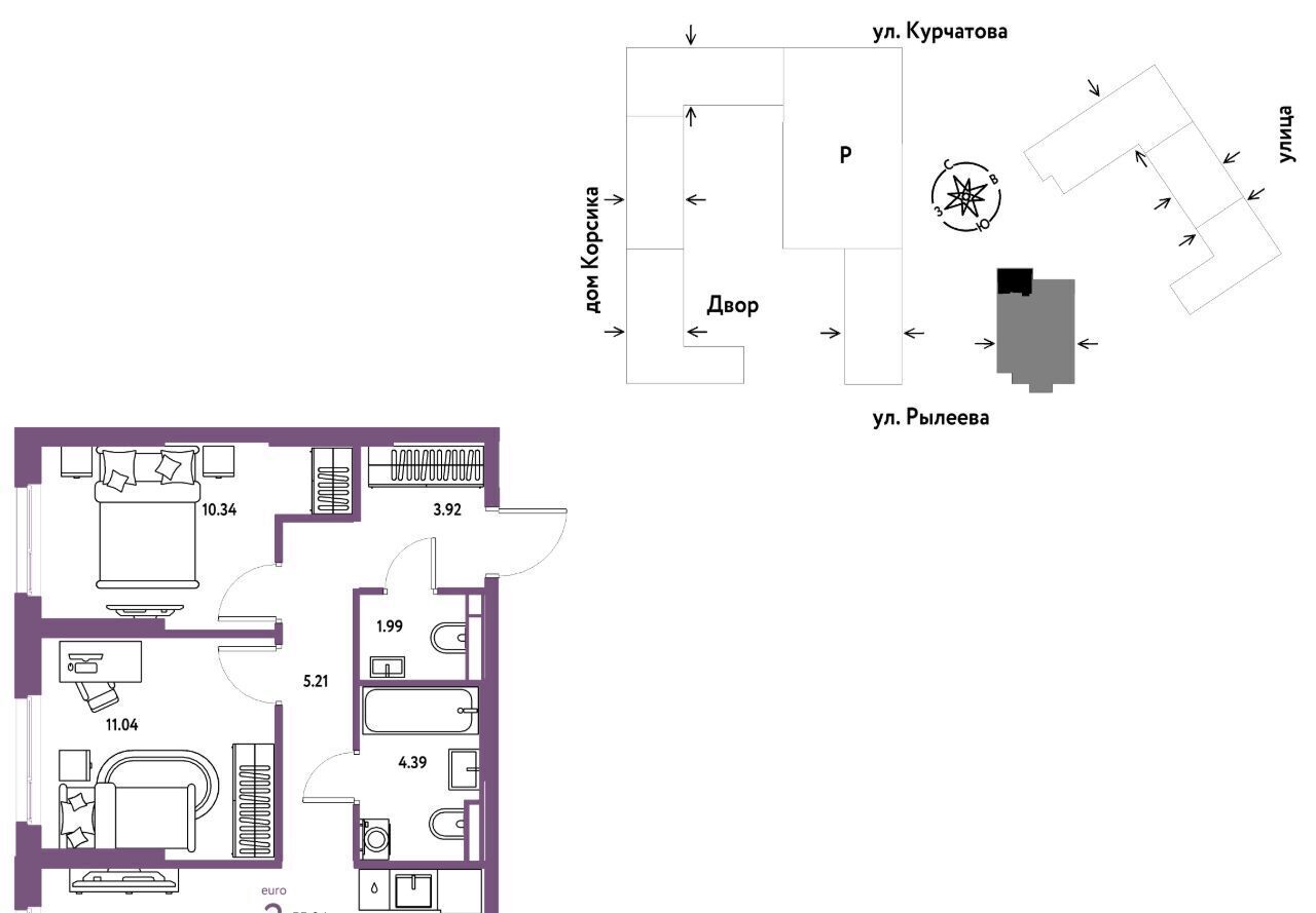 квартира г Тюмень р-н Калининский ул Краснооктябрьская 10к/2 фото 1