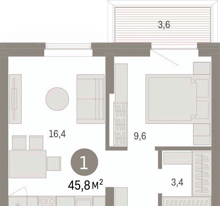 квартира г Омск р-н Кировский Кварталы Драверта 3 фото 3
