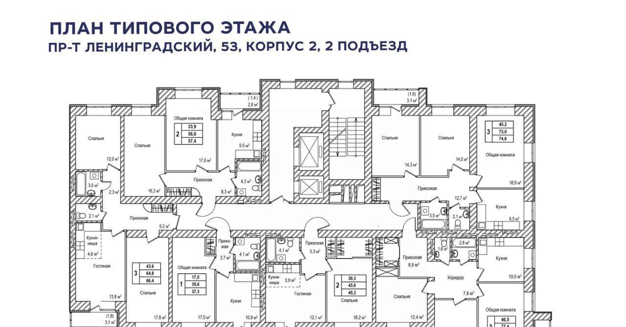 квартира г Кемерово р-н Ленинский пр-кт Ленинградский 53к/2 ЖК «Верхний бульвар» фото 3