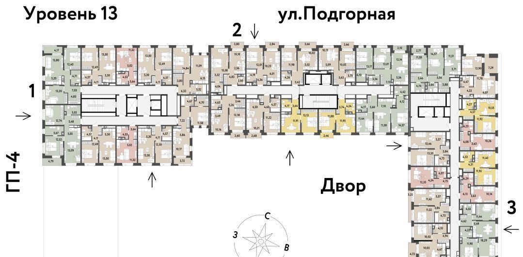 квартира г Тюмень р-н Калининский ул Подгорная 61к/1 фото 2