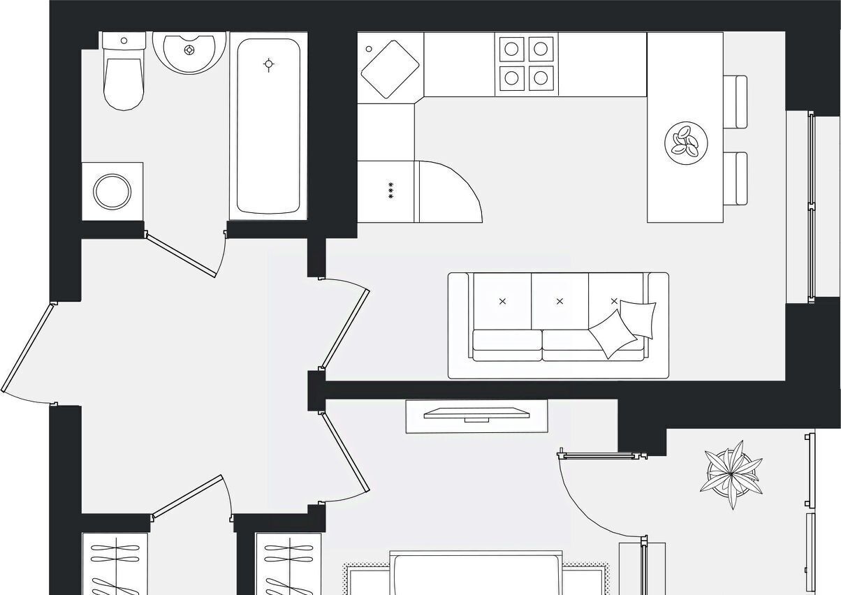 квартира г Тольятти р-н Автозаводский 3А кв-л фото 1