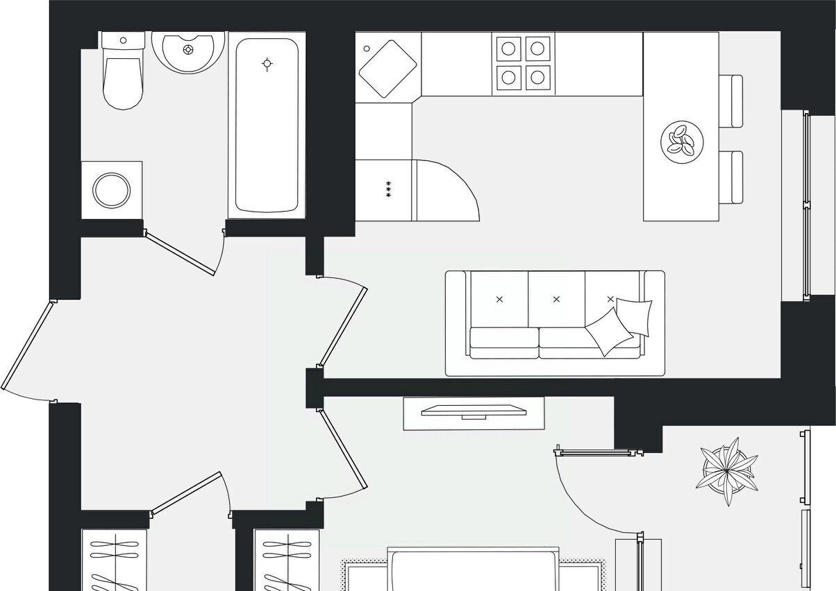 квартира г Тольятти р-н Автозаводский 3А кв-л фото 1
