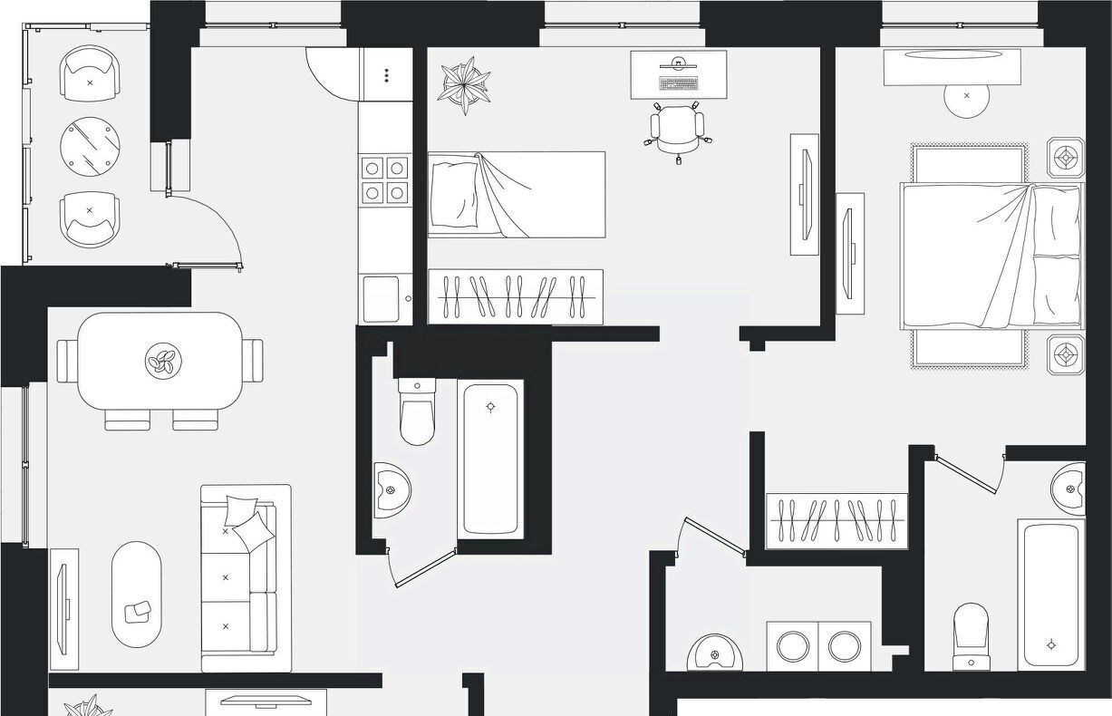 квартира г Тольятти р-н Автозаводский 3А кв-л фото 1