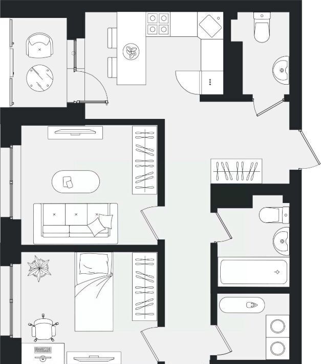 квартира г Тольятти р-н Автозаводский 3А кв-л фото 1