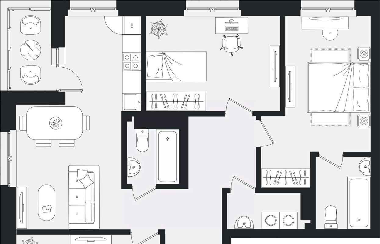 квартира г Тольятти р-н Автозаводский 3А кв-л фото 1