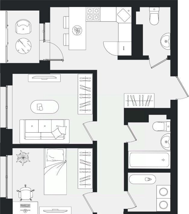 квартира г Тольятти р-н Автозаводский 3А кв-л фото 1
