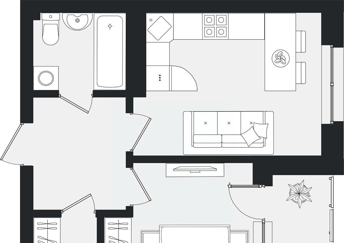 квартира г Тольятти р-н Автозаводский 3А кв-л фото 1