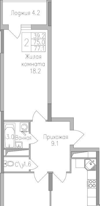 квартира г Липецк р-н Правобережный ЖК «Поколение» фото 1