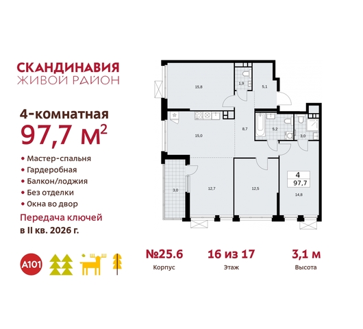 жилой район «Скандинавия» б-р Скандинавский 25/6 Сосенское, Бутово фото