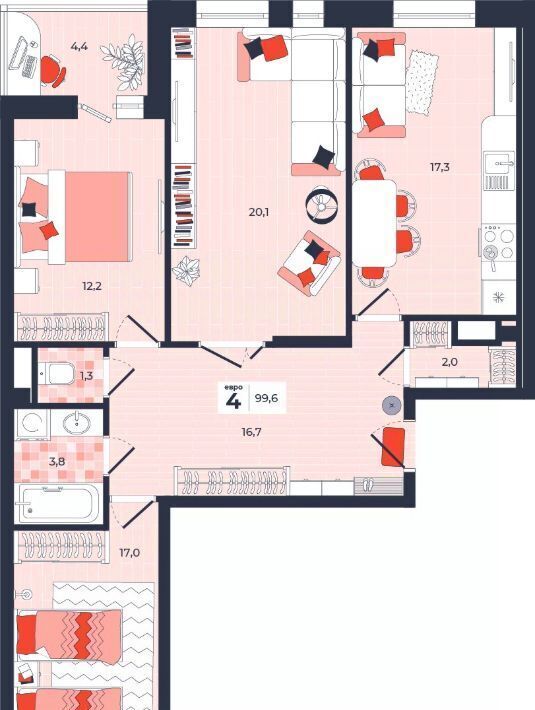 квартира г Тула р-н Центральный ул Академика Насоновой 1а фото 1