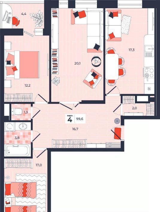 квартира г Тула р-н Центральный ул Академика Насоновой 1а фото 1