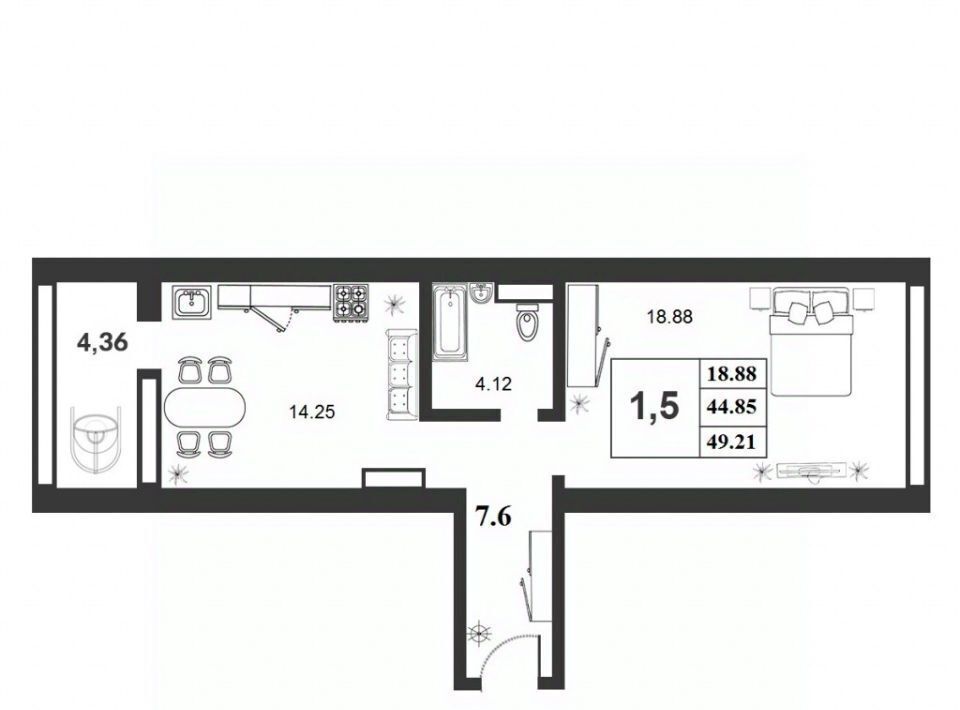 квартира г Великий Новгород 2-й кв-л фото 1