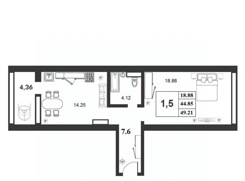 квартира г Великий Новгород 2-й кв-л фото 1
