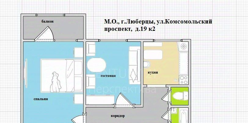 квартира г Москва метро Лухмановская пр-кт Комсомольский 19к/2 Московская область, Люберцы фото 4