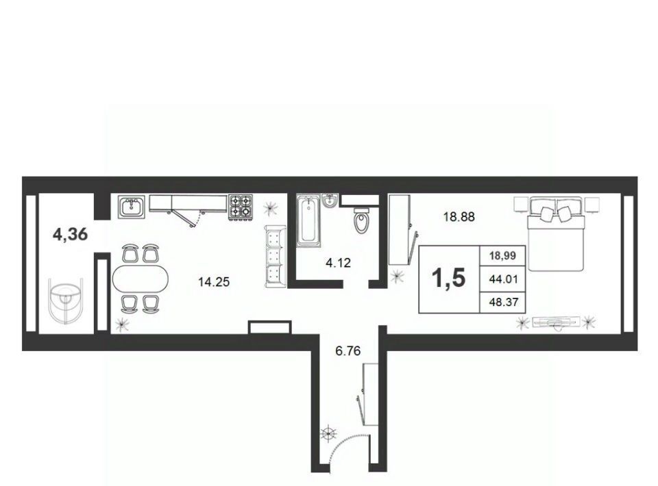 квартира г Великий Новгород 2-й кв-л фото 1