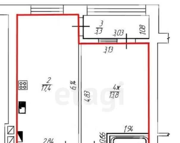 квартира г Калининград р-н Московский ул Луганская 54а фото 12