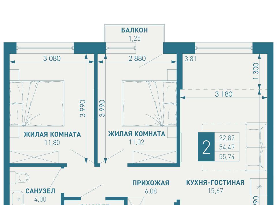 квартира г Краснодар п Березовый р-н Прикубанский Витаминкомбинат фото 1