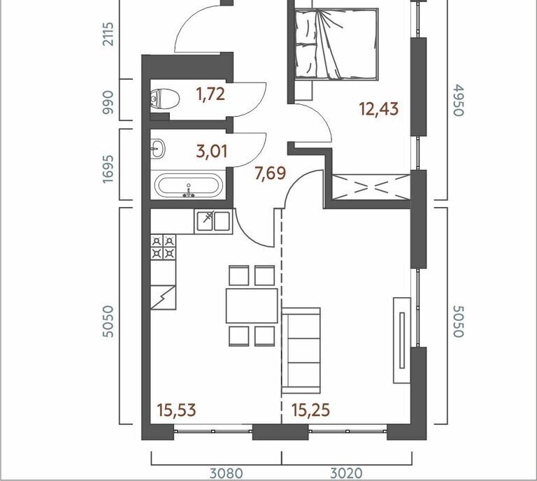 квартира г Иркутск ул 6-я Советская 2 фото 1