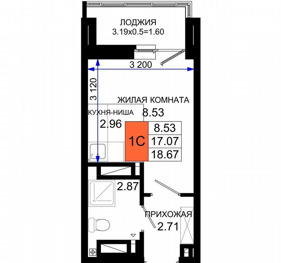 квартира г Ростов-на-Дону р-н Октябрьский пер Элеваторный поз. 2. 1 фото 2