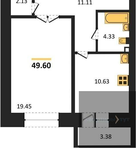 квартира г Воронеж пер Здоровья 90г/1к 1 фото 1