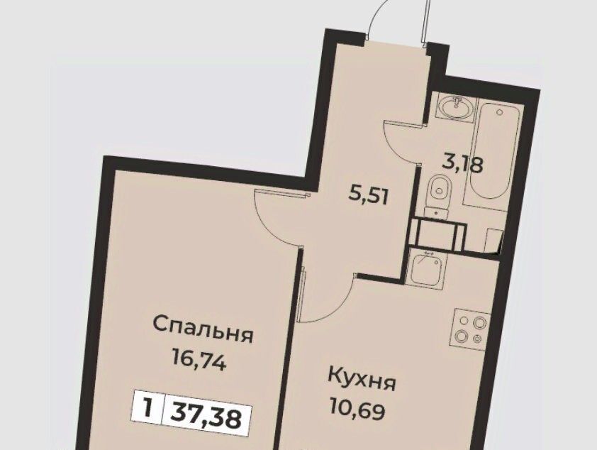 квартира р-н Всеволожский г Мурино пр-кт Авиаторов Балтики 29к/2 Девяткино фото 3