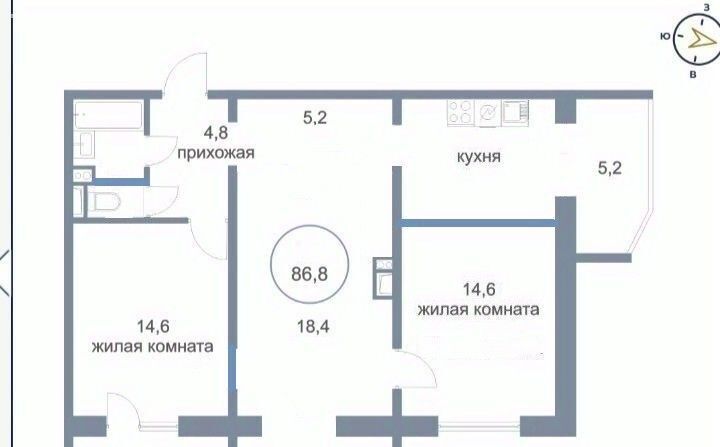 квартира г Сургут наб Ивана Кайдалова 18 24-й фото 41