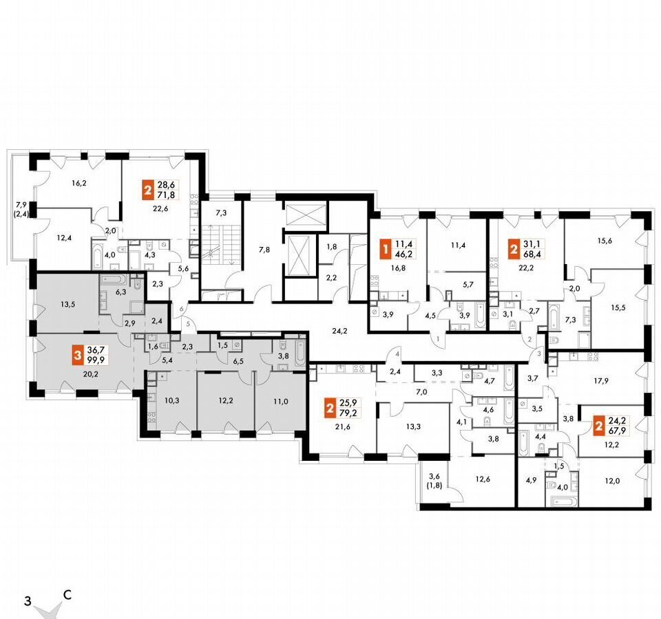 квартира г Москва метро Свиблово ул Снежная 22 корп. 3 фото 2