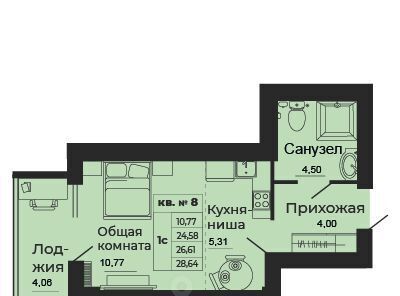 квартира г Батайск ул 1-й Пятилетки 2ж фото 1
