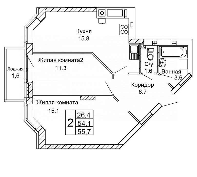 квартира г Волгоград р-н Кировский ул 70-летия Победы 21а фото 1