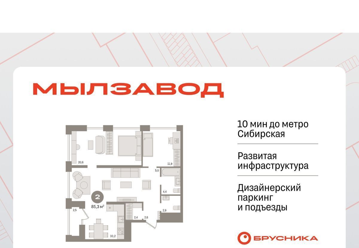 квартира г Новосибирск Сибирская ЖК Мылзавод фото 1